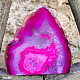 Achát růžový barvený geoda s dutinou z Brazílie 577g