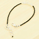 Bracelet polished spinel with opal clasp Ag 925/1000