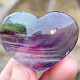 Smooth heart fluorite from China 42g