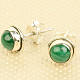Malachite earrings stones Ag 925/1000