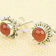 Carnelian sun earrings Ag 925/1000