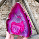 Agate pink dyed geode with cavity from Brazil 577g