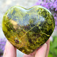 Smooth heart green opal 222g Madagascar