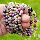 Bracelet tourmaline mix colors balls 7mm