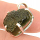 Heart pendant moldavite raw Ag 925/1000 3.6g