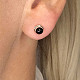 Tourmaline skoryl earrings stones Ag 925/1000