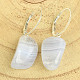 Earrings chalcedony drum Ag 925/1000