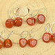 Carnelian drum earrings Ag 925/1000