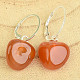 Carnelian drum earrings Ag 925/1000