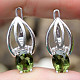 Silver earrings vltavine oval 8x6mm Ag 925/1000 + Rh