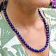Necklace lapis lazuli balls 9mm 53cm Ag 925/1000