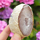 Brown agate + crystal geode with cavity Brazil 163g
