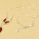 Amber necklace Ag 925/1000 42 - 46cm 6.9g