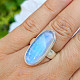 Moonstone ring oval Ag 925/1000 size 54 (10.1g)