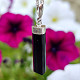 Pendant black tourmaline crystal Ag 925/1000 3.6g