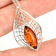 Original pendant honey amber Ag 925/1000