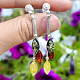 Amber dangling earrings Ag 925/1000 7.6g