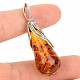 Amber pendant large drop Ag 925/1000 (5.8g)