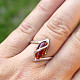 Ring silver honey amber Ag 925/1000