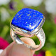 Prsten lapis lazuli stříbrný Ag 925/1000 12,6g vel.57