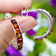 Amber earrings rings Ag 925/1000