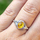 Amber ring Ag 925/1000 size 55, (2.1g)