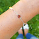 Amber oven mix bracelet 18.5 cm silver Ag 925/1000