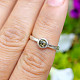 Silver ring green amber Ag 925/1000 size 52 1.6g