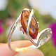 Ring silver honey amber Ag 925/1000