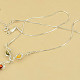 Amber colored necklace silver Ag 925/1000 5.9g 41.5 - 46cm