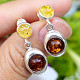 Amber women's stud earrings Ag 925/1000