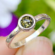 Silver ring green amber Ag 925/1000 size 52 1.6g