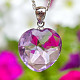 Amethyst cut heart pendant 16mm Ag 925/1000 + Rh