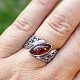 Amber ring Ag 925/1000 sterling silver