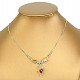 Amber colored necklace silver Ag 925/1000 5.9g 41.5 - 46cm