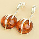 Larger earrings silver amber Ag 925/1000 7.6g