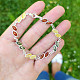 Bracelet amber mixed colors Ag 925/1000 19cm