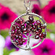 Garnet almadin tree of life pendant jewelry metal