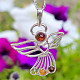 Amber mix pendant angel Ag 925/1000