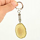 Agate slice keychain Aries 12.1g