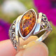 Amber ring Ag 925/1000 sterling silver