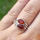 Ring with honey amber Ag 925/1000 size 56, 2.5g