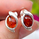 Amber earrings oven Ag 925/1000