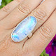 Moonstone ring oval Ag 925/1000 size 59 (13.8g)