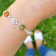 Amber bracelet mix 18.5cm Ag 925/1000 8.9g