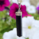 Pendant black tourmaline crystal Ag 925/1000 3.5g