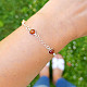 Amber honey round bracelet 18.5 cm silver Ag 925/1000