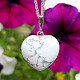 Heart pendant white howlite handle Ag 925/1000