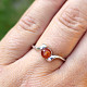 Ring amber honey silver Ag 925/1000 size 54, 1.5g