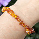 Bracelet honey amber chopped shapes